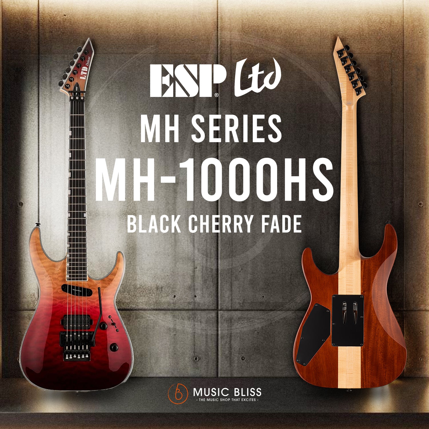 ESP LTD MH-1000HS - Black Cherry Fade