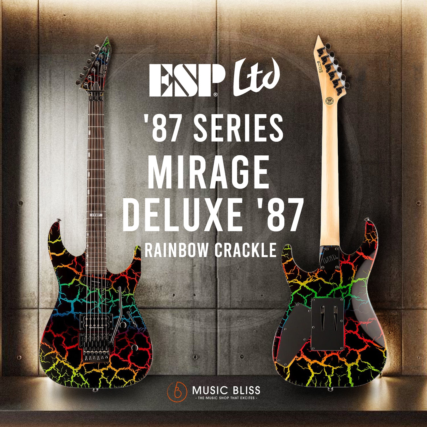 ESP LTD Mirage Deluxe '87 FR - Rainbow Crackle