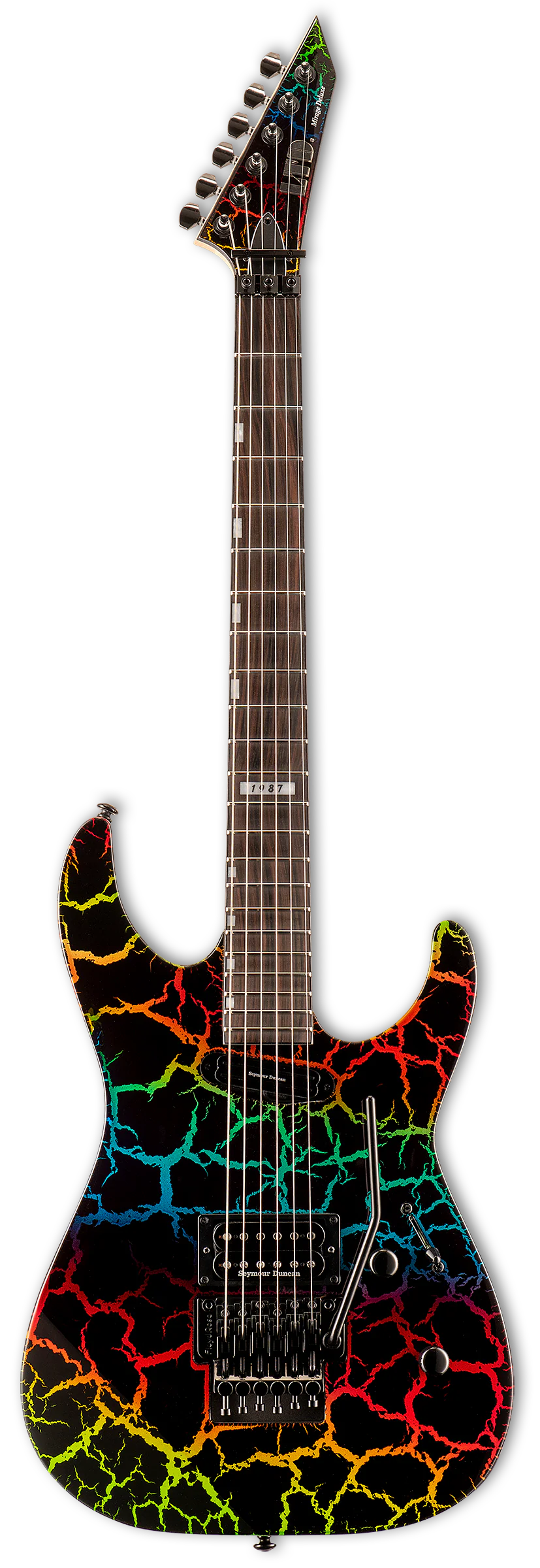 ESP LTD Mirage Deluxe '87 FR - Rainbow Crackle - Image 2