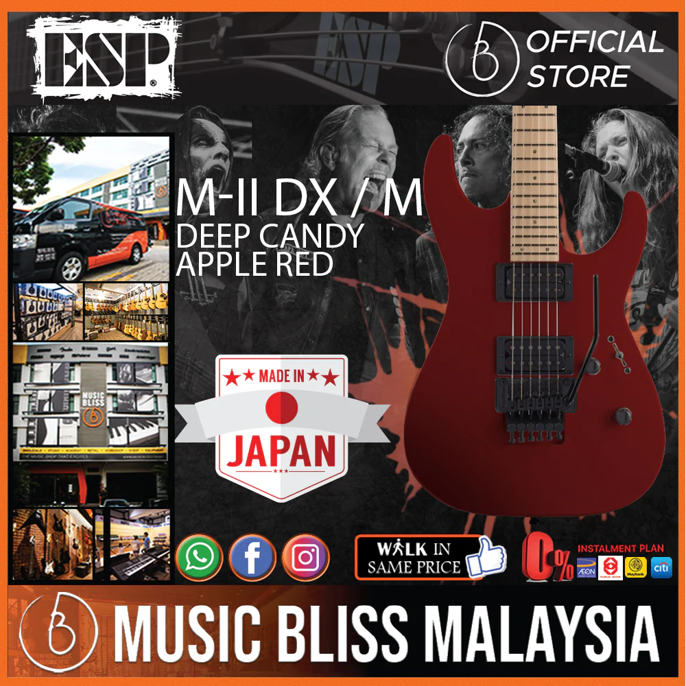 ESP Original M-II DX/M - Deep Candy Apple Red [MIJ - Made in Japan]