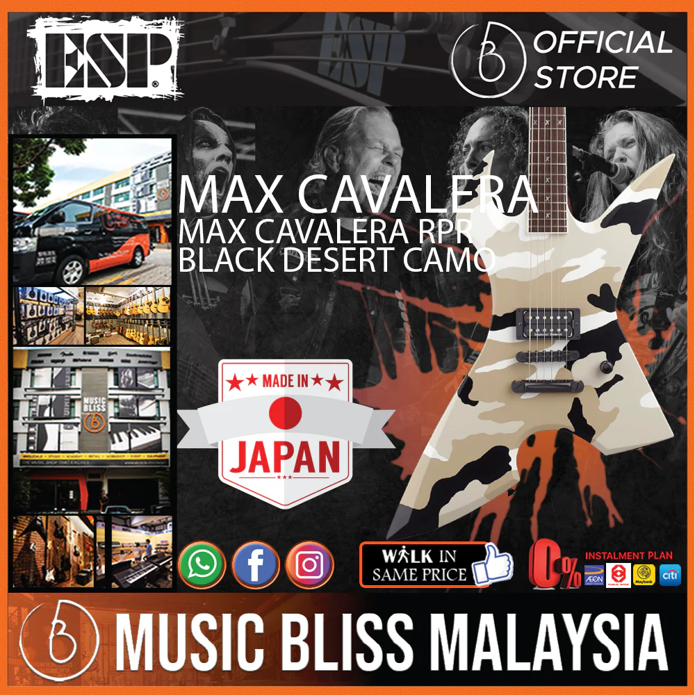 ESP Original MAX CAVALERA Signature RPR - Black Desert Camo [MIJ - Made in Japan]
