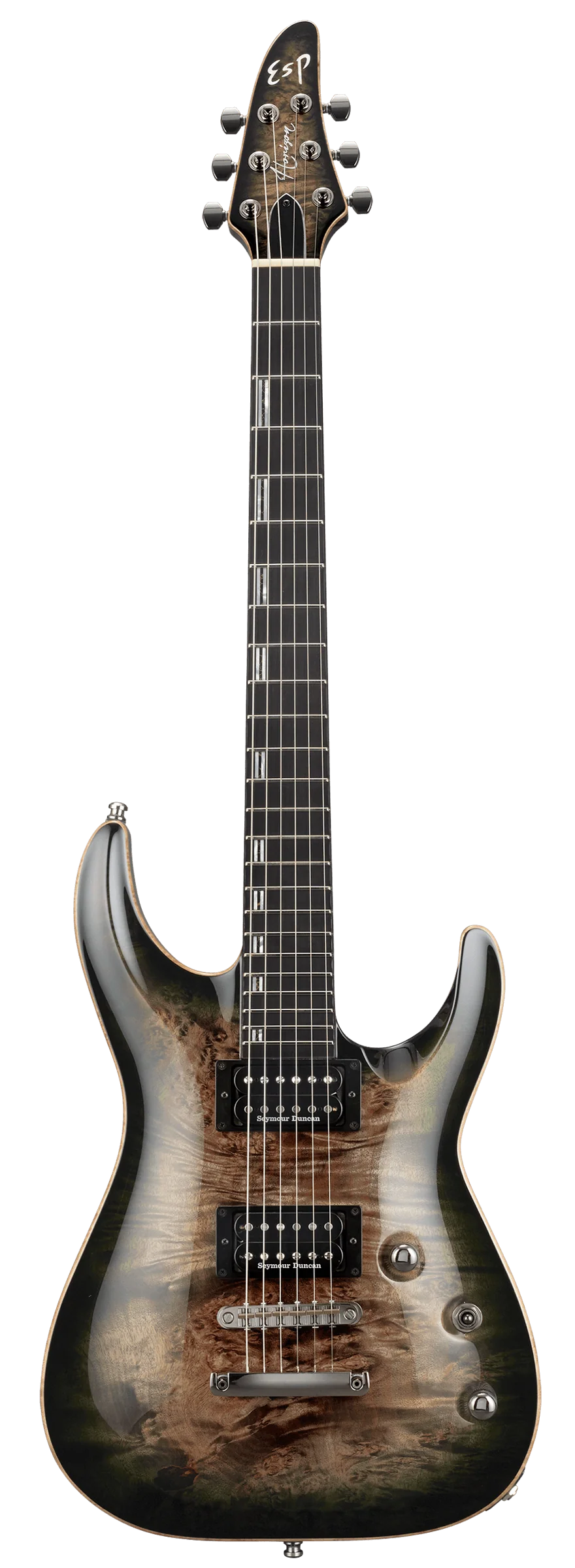 ESP Original HORIZON-CTM NT/Burl Maple - Reptile Black Burst [MIJ - Made in Japan] - Image 2