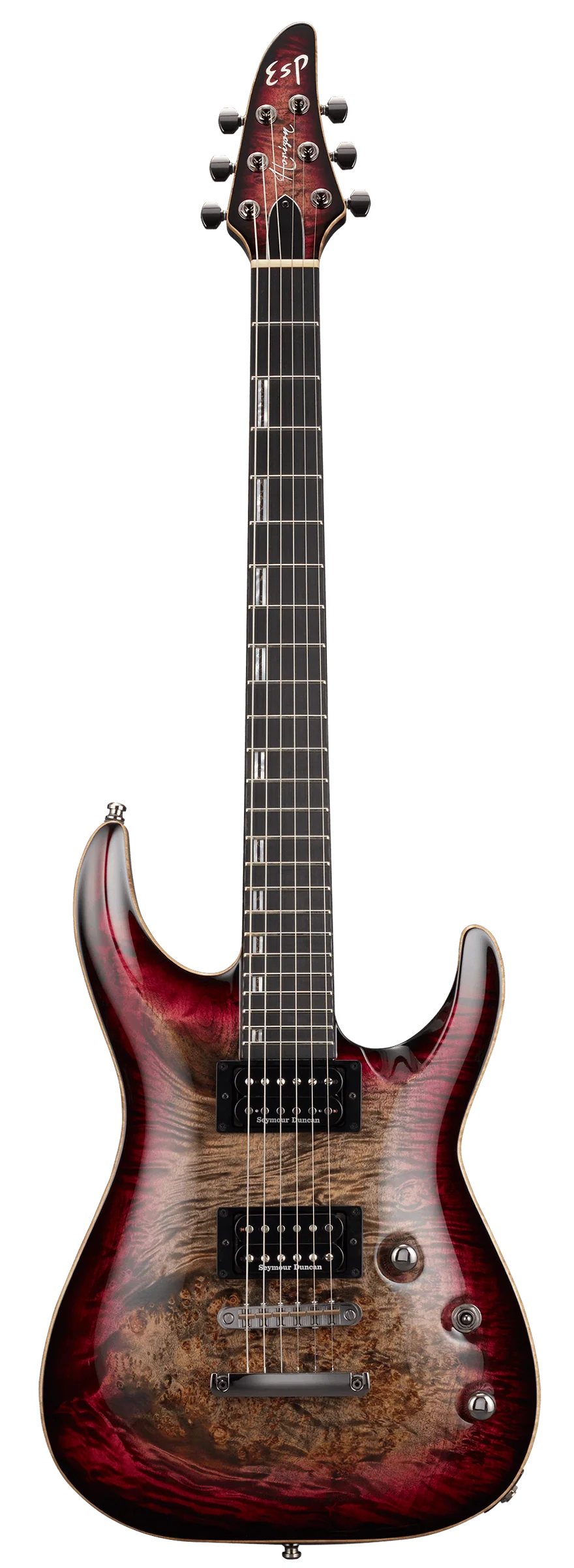 ESP Original HORIZON-CTM NT/Burl Maple - Reptile Red Burst [MIJ - Made in Japan] - Image 2