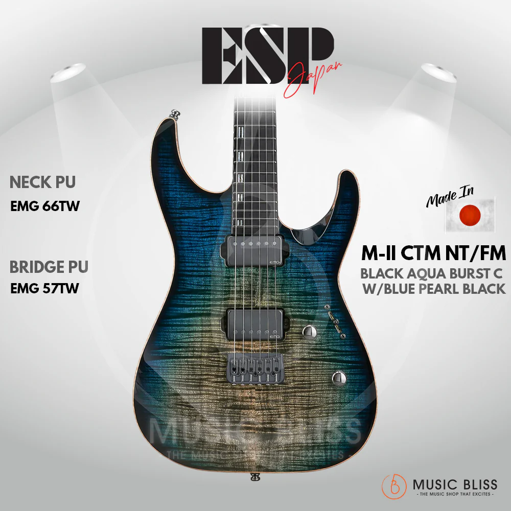ESP Original M-II CTM FM/NT - Black Aqua Burst/C [MIJ - Made in Japan]