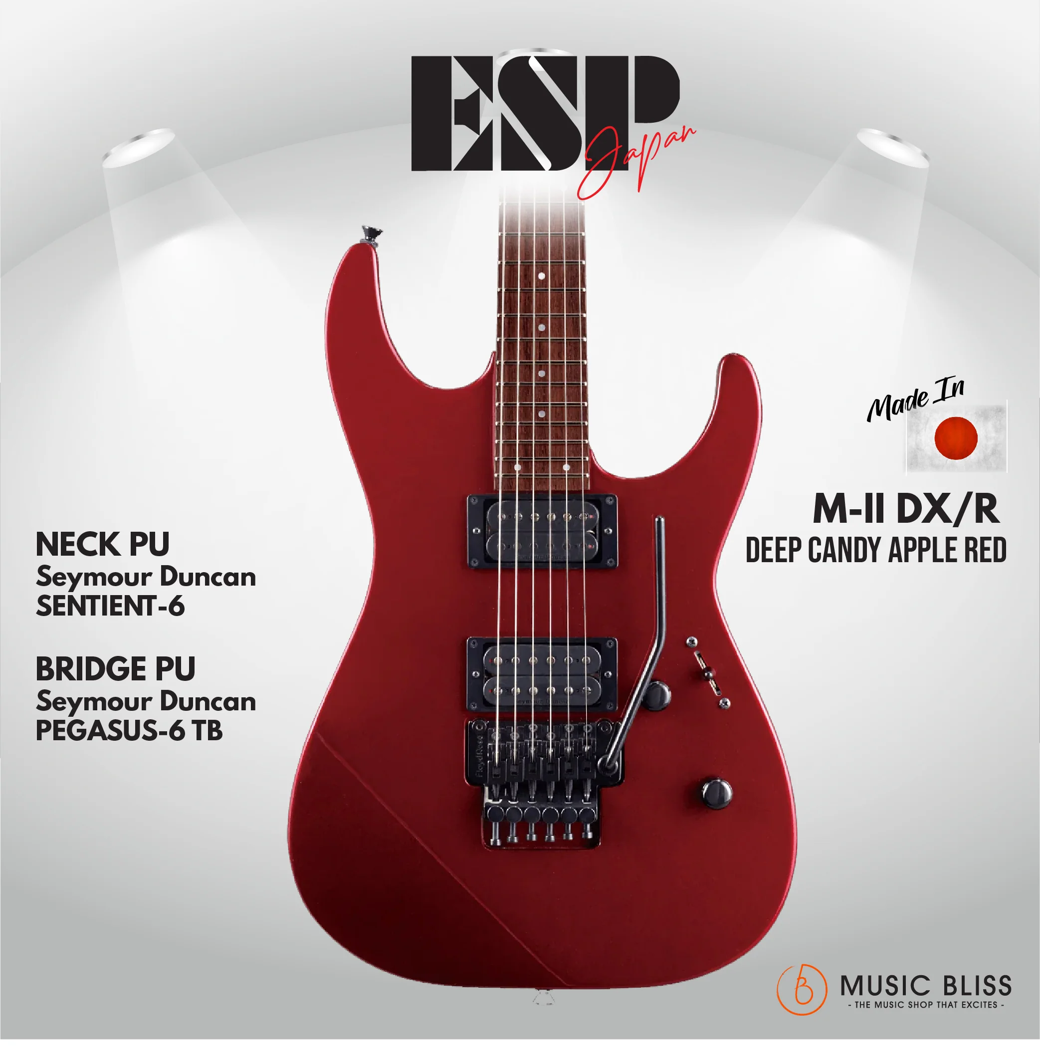 ESP Original M-II DX/R - Deep Candy Apple Red [MIJ - Made in Japan]