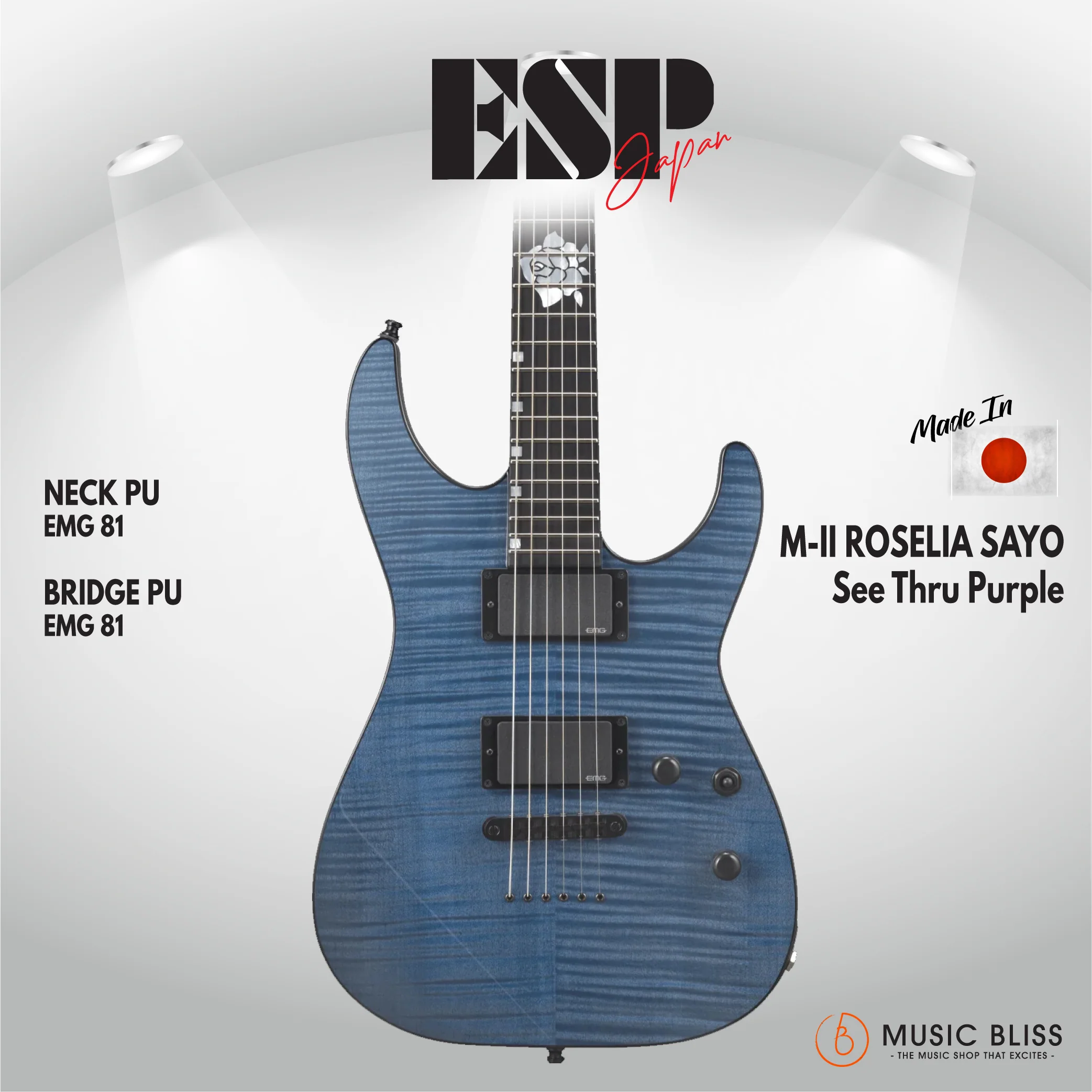 ESP Original M-II ROSELIA SAYO - See Thru Purple [MIJ - Made in Japan]