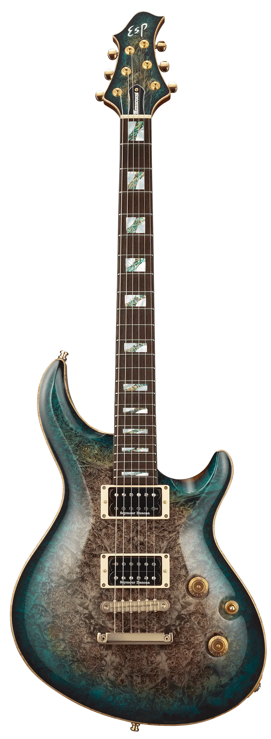 ESP Original MYSTIQUE NT-CTM/Burl Maple - Reptile Blue Burst [MIJ - Made in Japan] - Image 2
