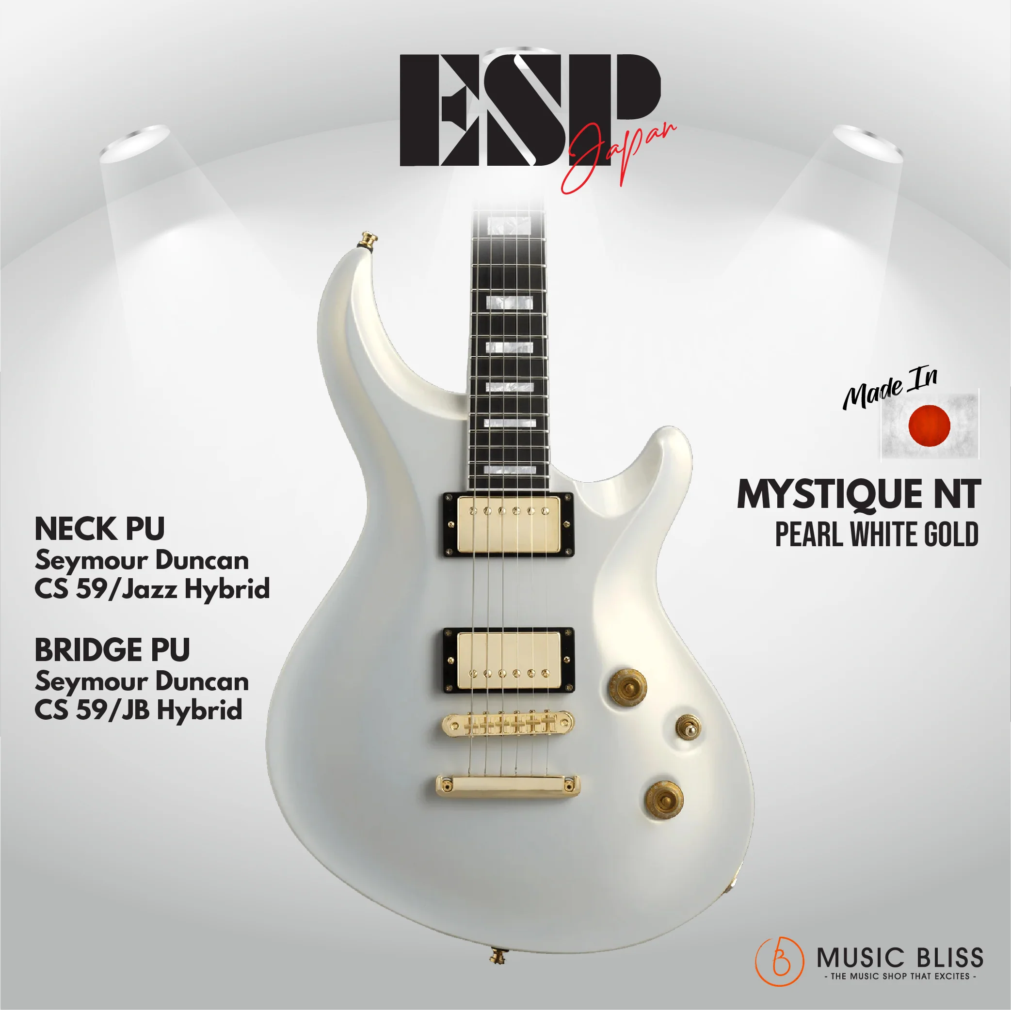 ESP Original MYSTIQUE NT - Pearl White Gold [MIJ - Made in Japan]