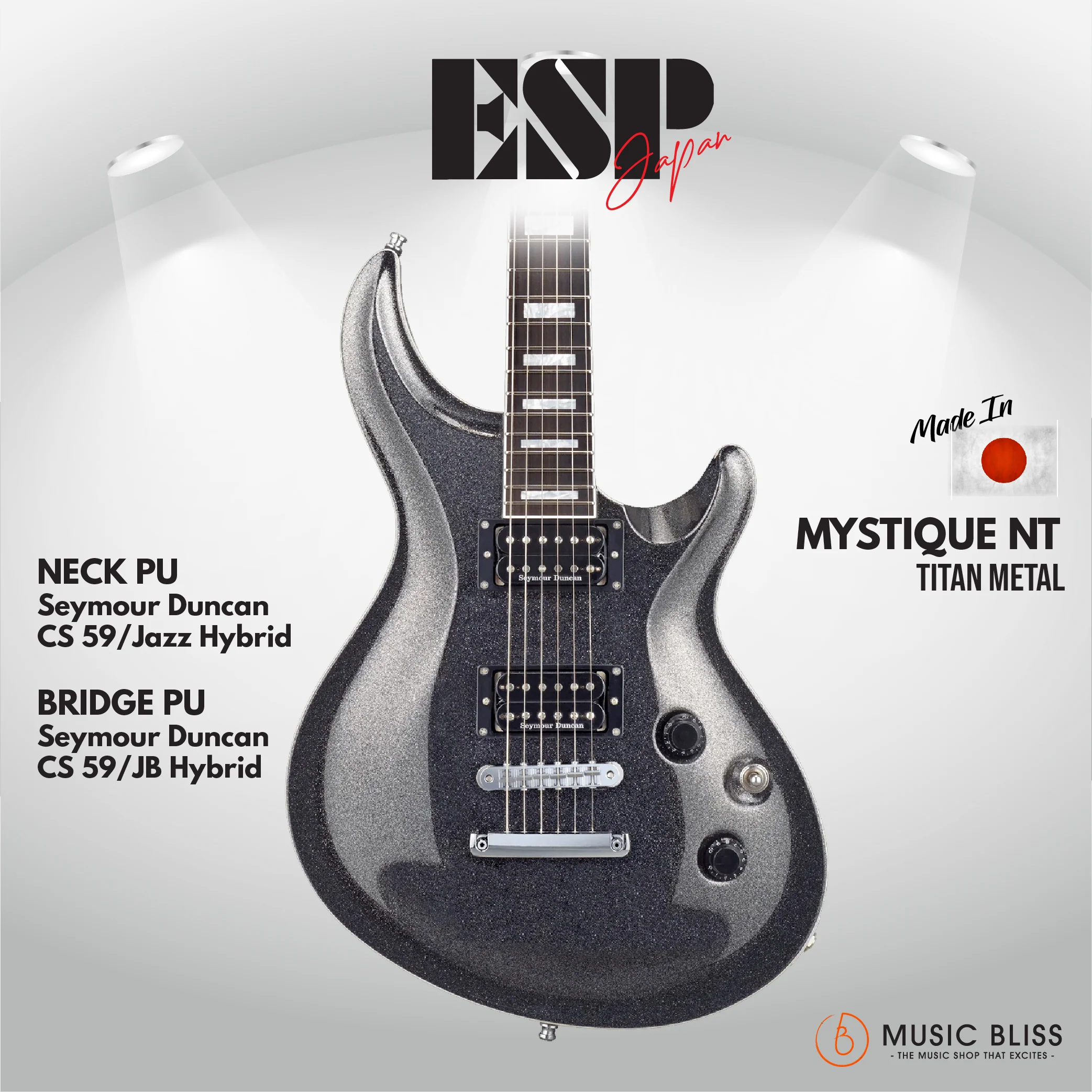 ESP Original MYSTIQUE NT - Titan Metal [MIJ - Made in Japan]
