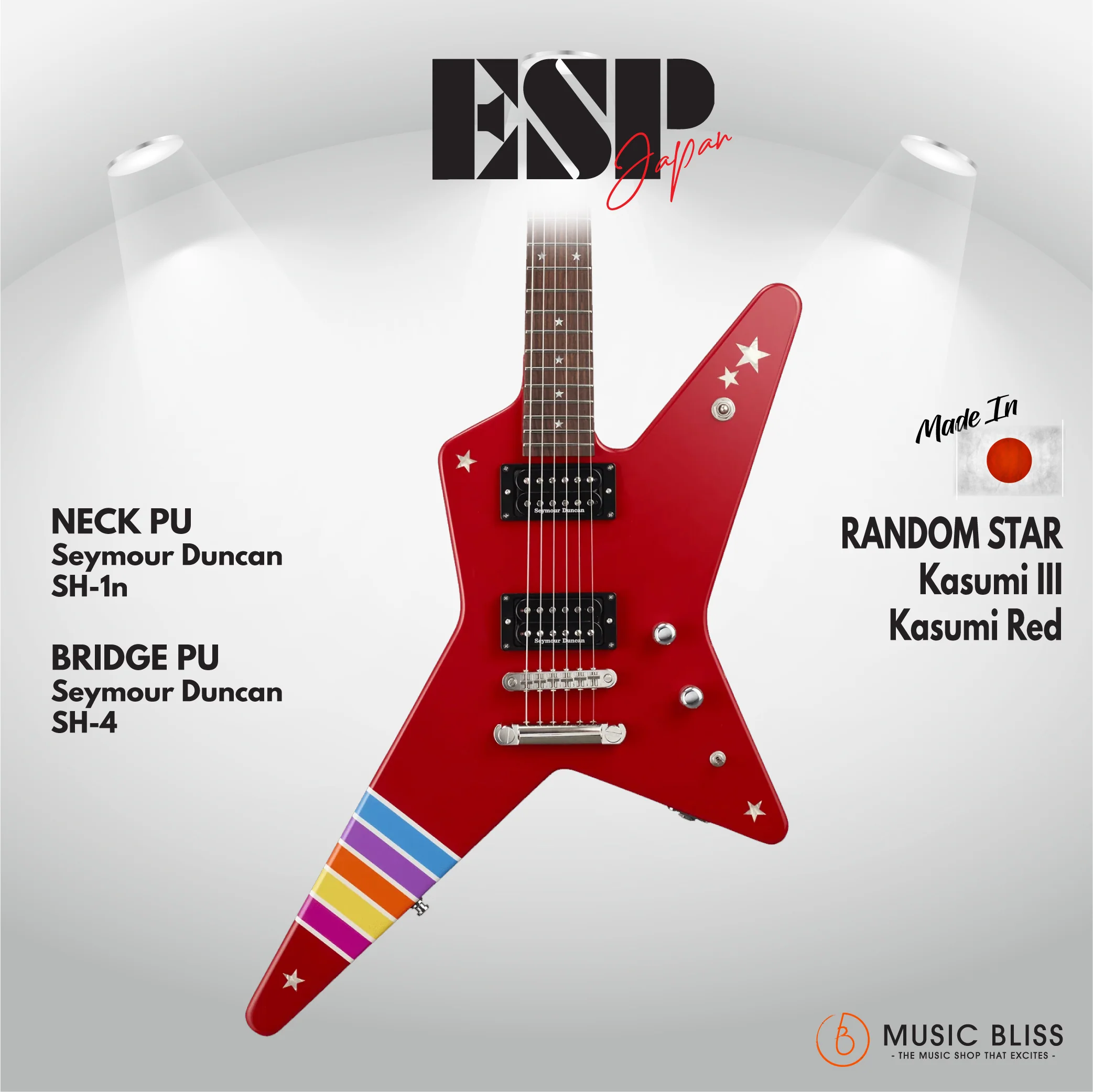 ESP Original RANDOM STAR Kasumi III - Kasumi Red [MIJ - Made in Japan]