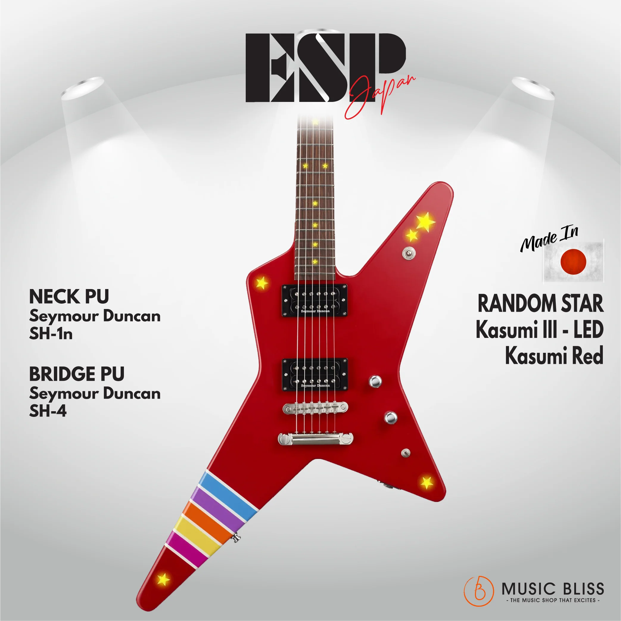 ESP Original RANDOM STAR Kasumi III - LED - Kasumi Red [MIJ - Made in Japan]