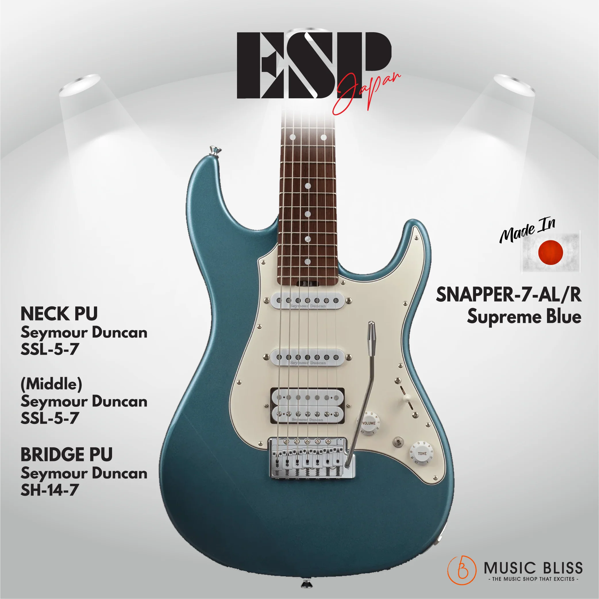 ESP Original SNAPPER-7-AL/R - Supreme Blue [MIJ - Made in Japan]