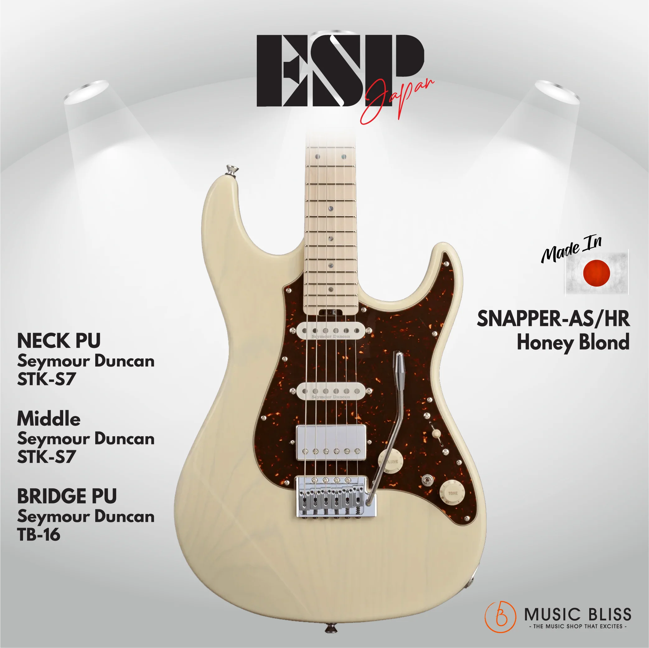 ESP Original SNAPPER-AS/HR - Honey Blond [MIJ - Made in Japan]