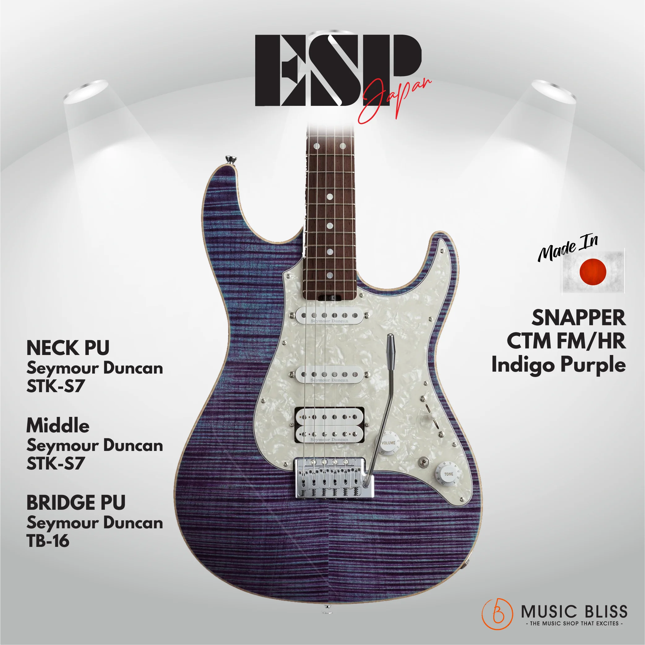 ESP Original SNAPPER-CTM FM/HR - Indigo Purple [MIJ - Made in Japan]