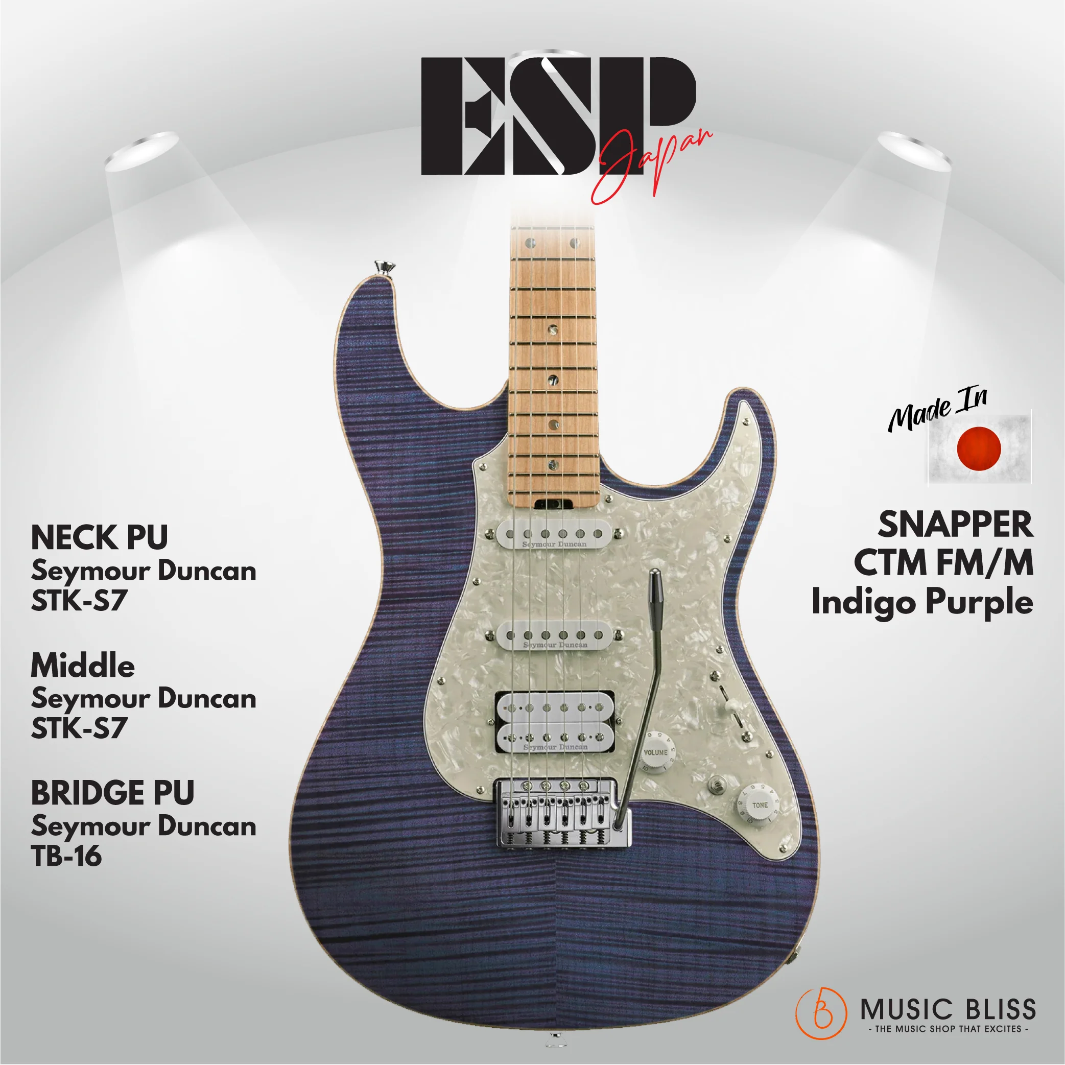 ESP Original SNAPPER-CTM FM/M - Indigo Purple [MIJ - Made in Japan]