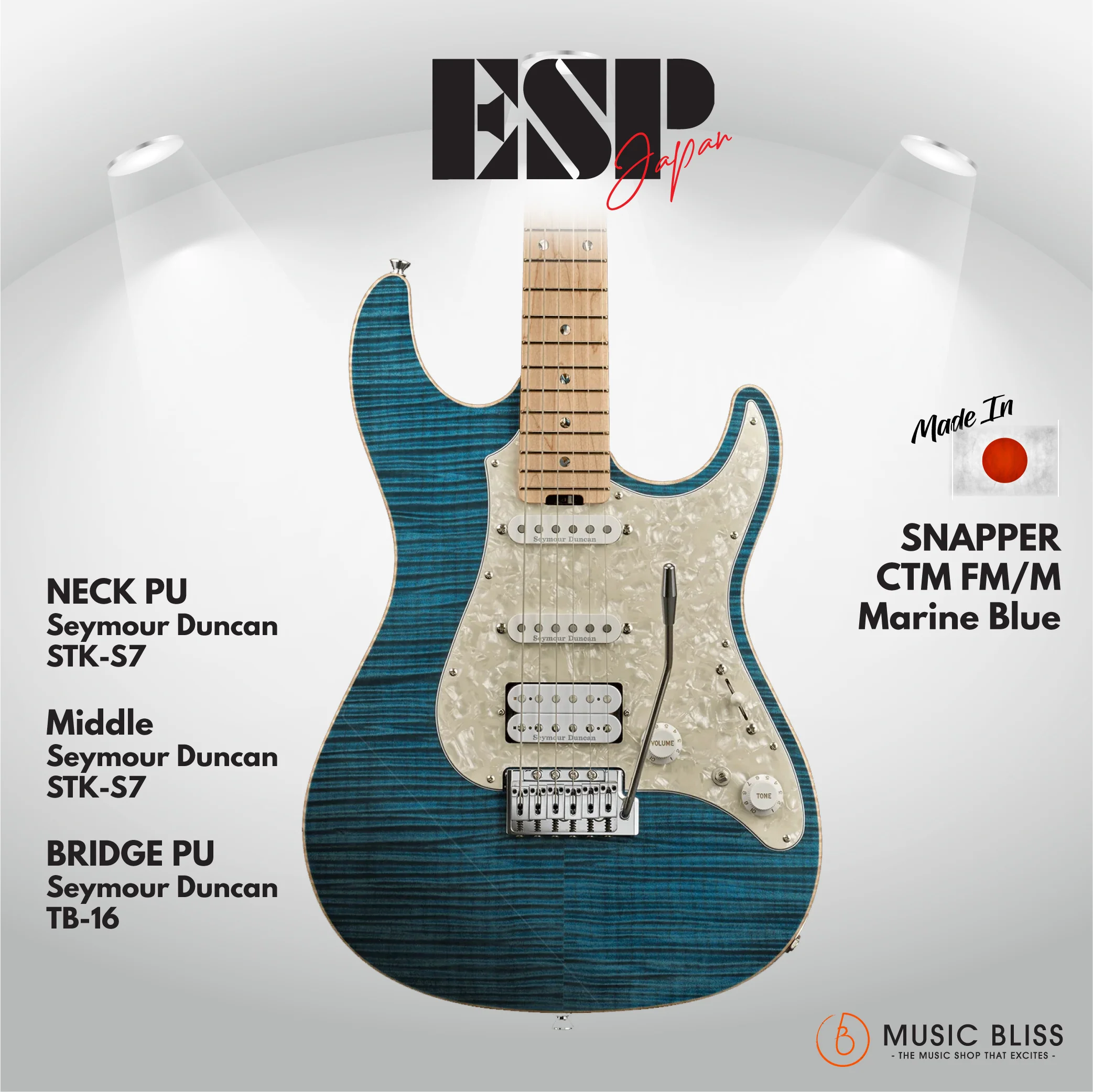 ESP Original SNAPPER-CTM FM/M - Marine Blue [MIJ - Made in Japan]