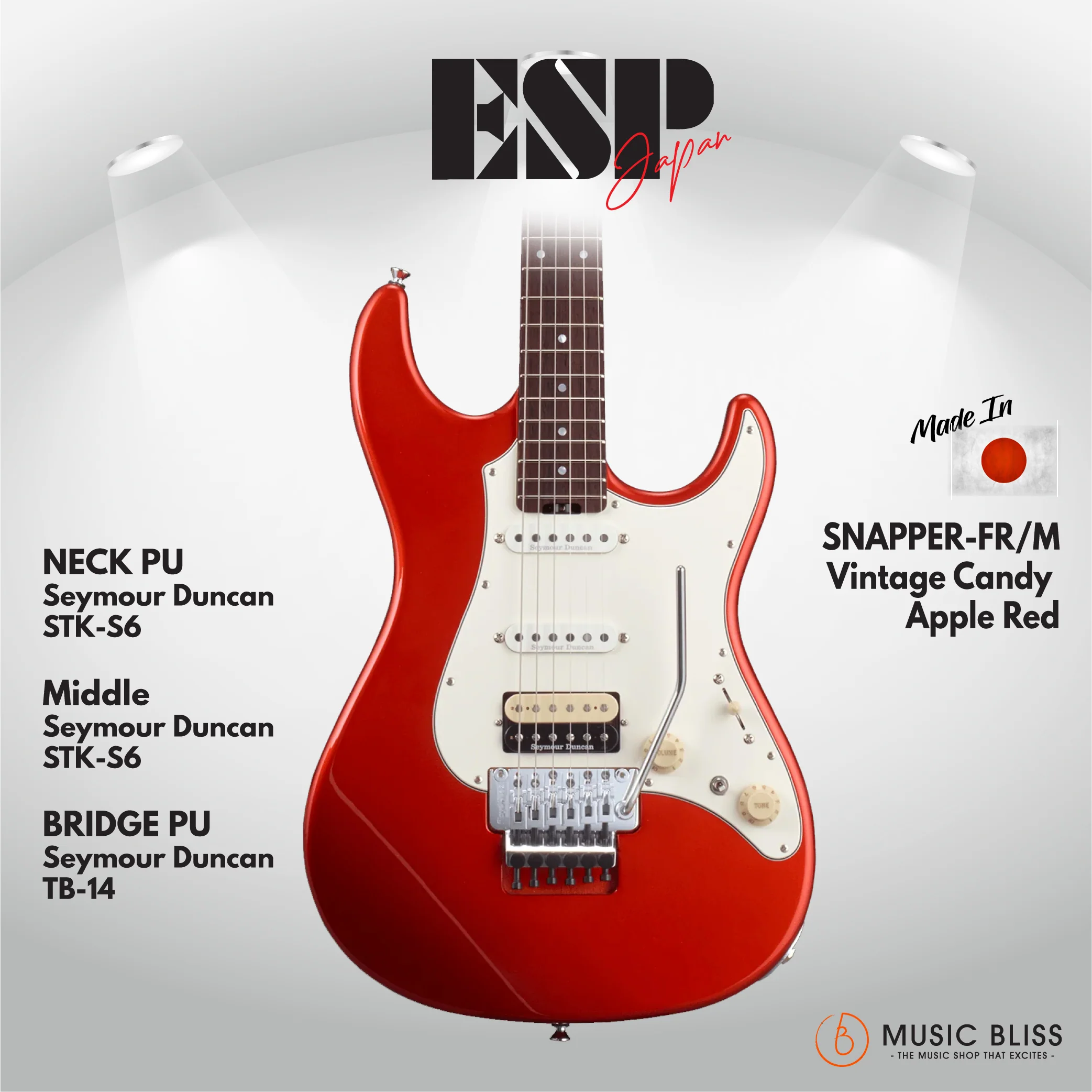 ESP Original SNAPPER-FR/M - Vintage Candy Apple Red [MIJ - Made in Japan]