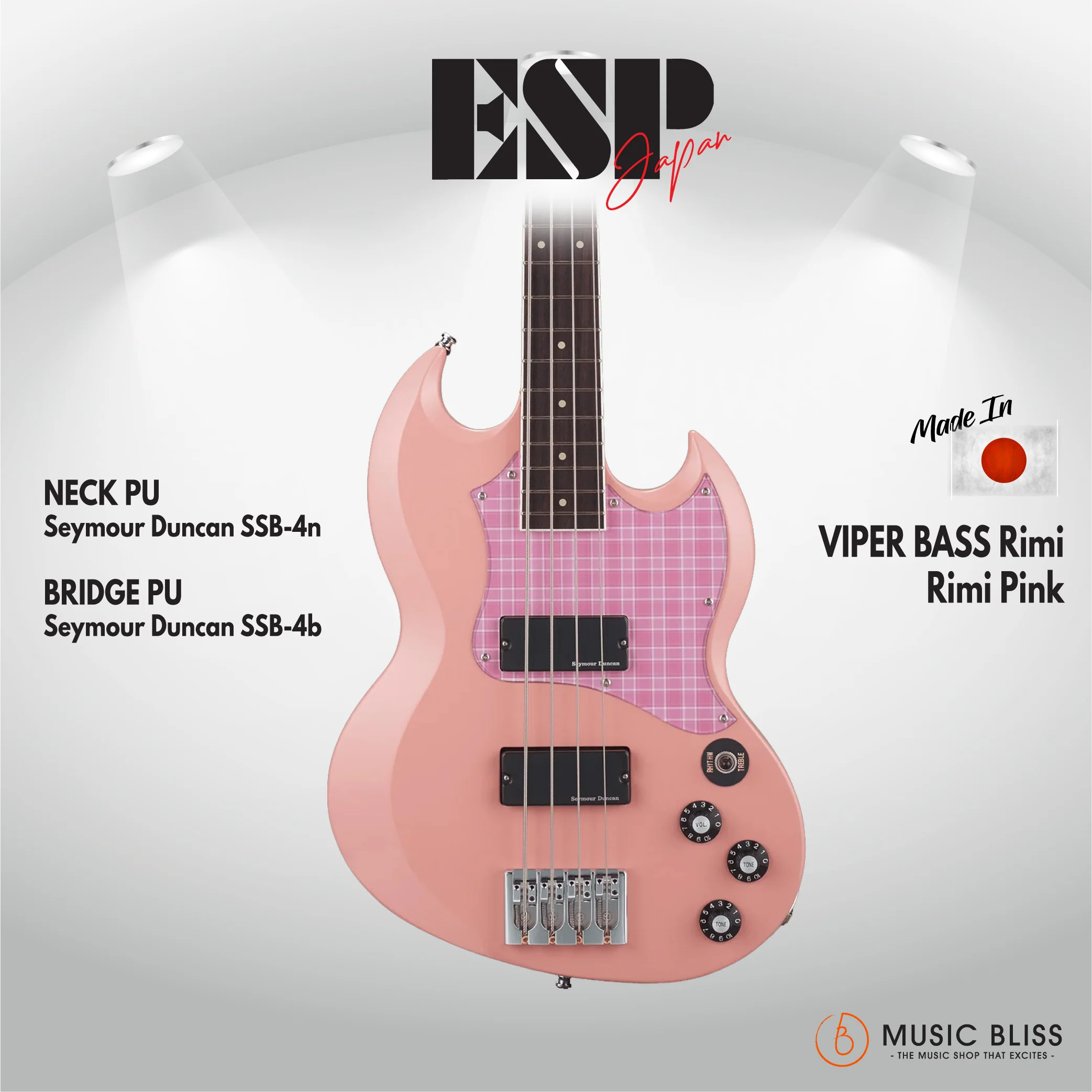 ESP Original VIPER BASS Rimi - Rimi Pink [MIJ - Made in Japan]