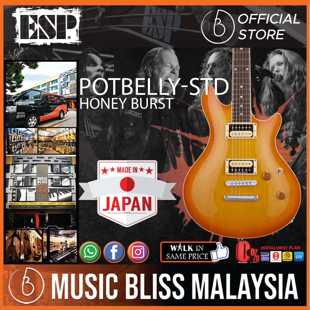 ESP Original Potbelly-STD - Honey Burst [MIJ - Made in Japan]