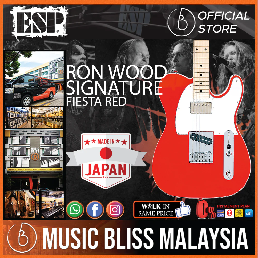 ESP Original RON WOOD Signature - Fiesta Red [MIJ - Made in Japan]