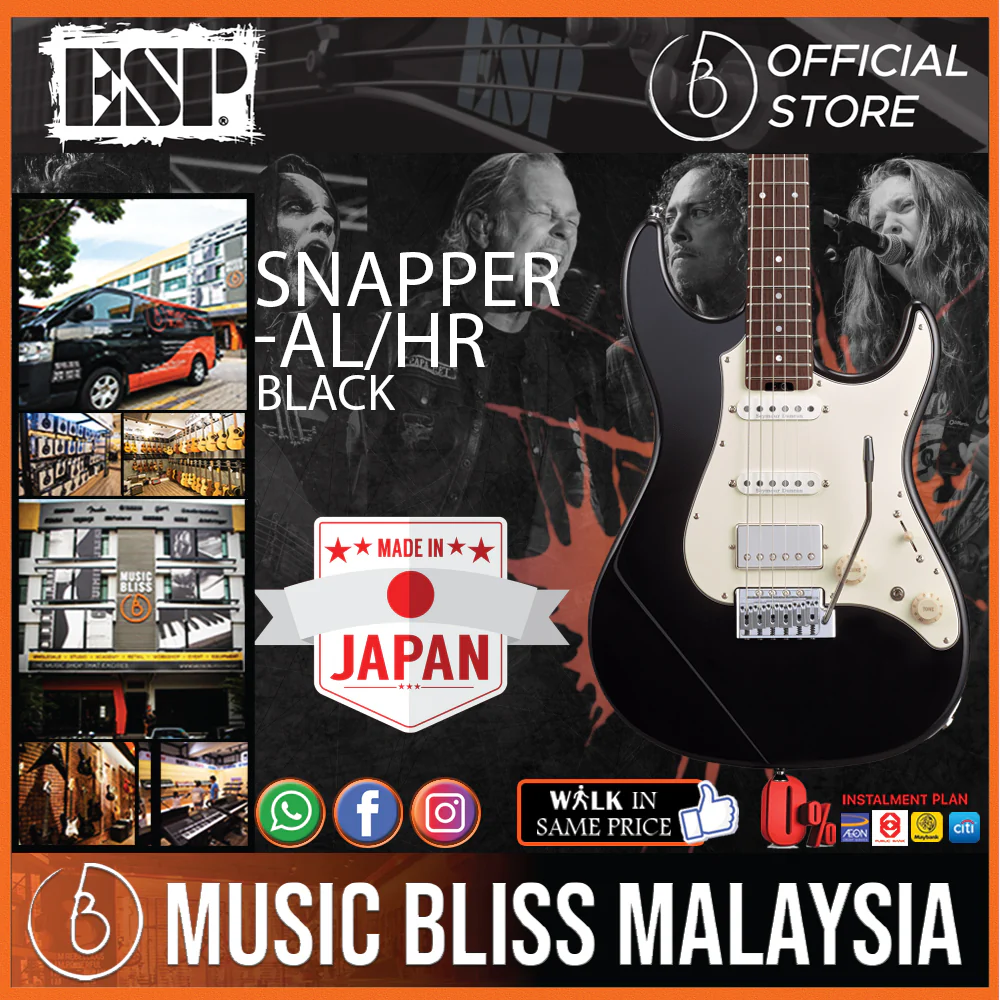ESP Original SNAPPER-AL/HR - Black [MIJ - Made in Japan]