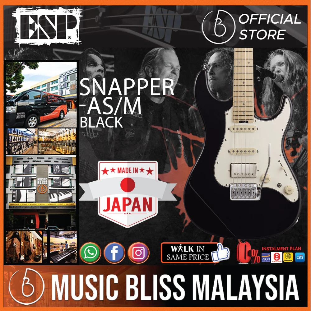 ESP Original SNAPPER-AS/M - Black [MIJ - Made in Japan]