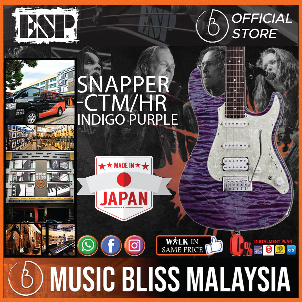 ESP Snapper-CTM/HR - Indigo Purple with Purple Pearl Black