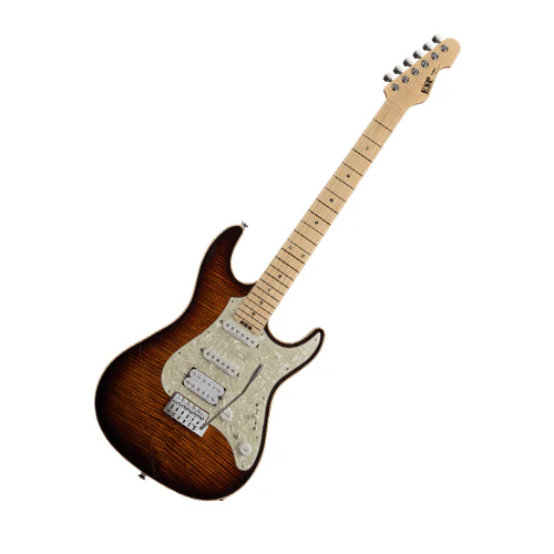ESP Snapper-CTM/HR - Tiger Eye Sunburst with Brown Pearl Black - Image 2