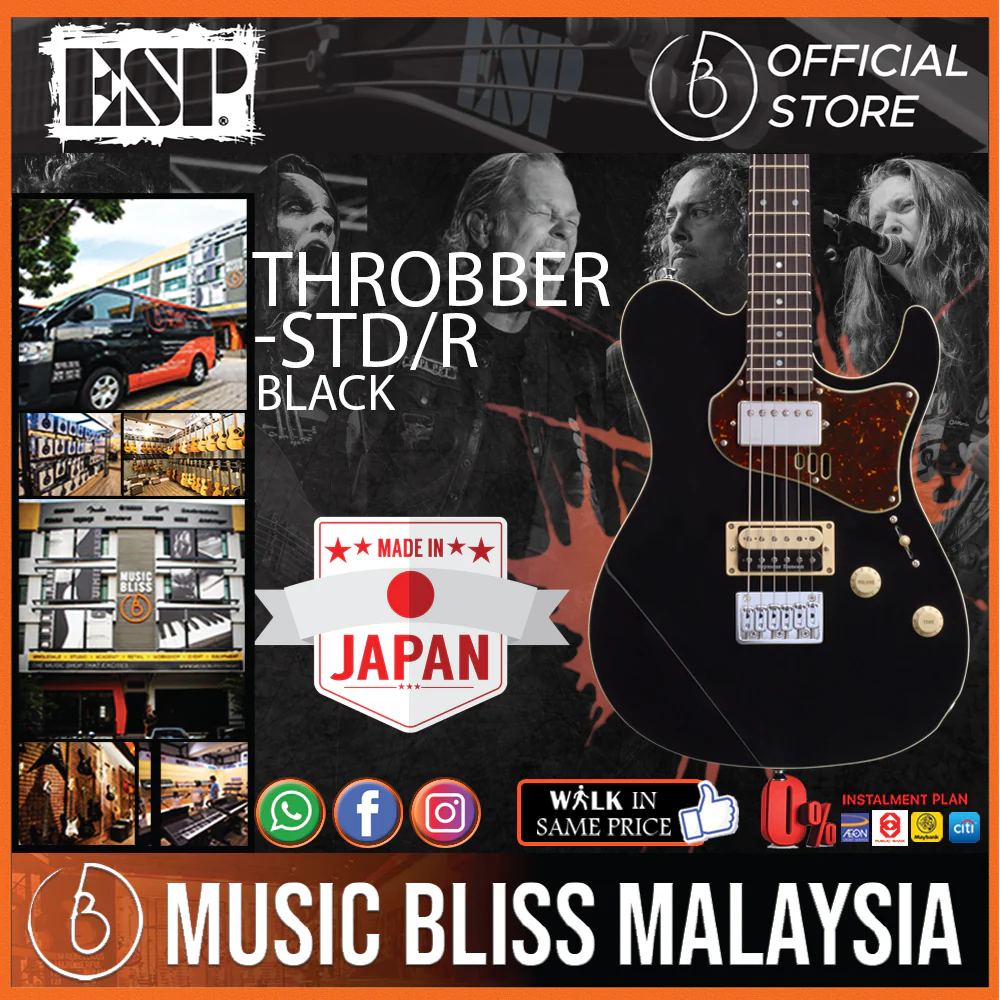 ESP Original THROBBER-STD/R - Black [MIJ - Made in Japan]