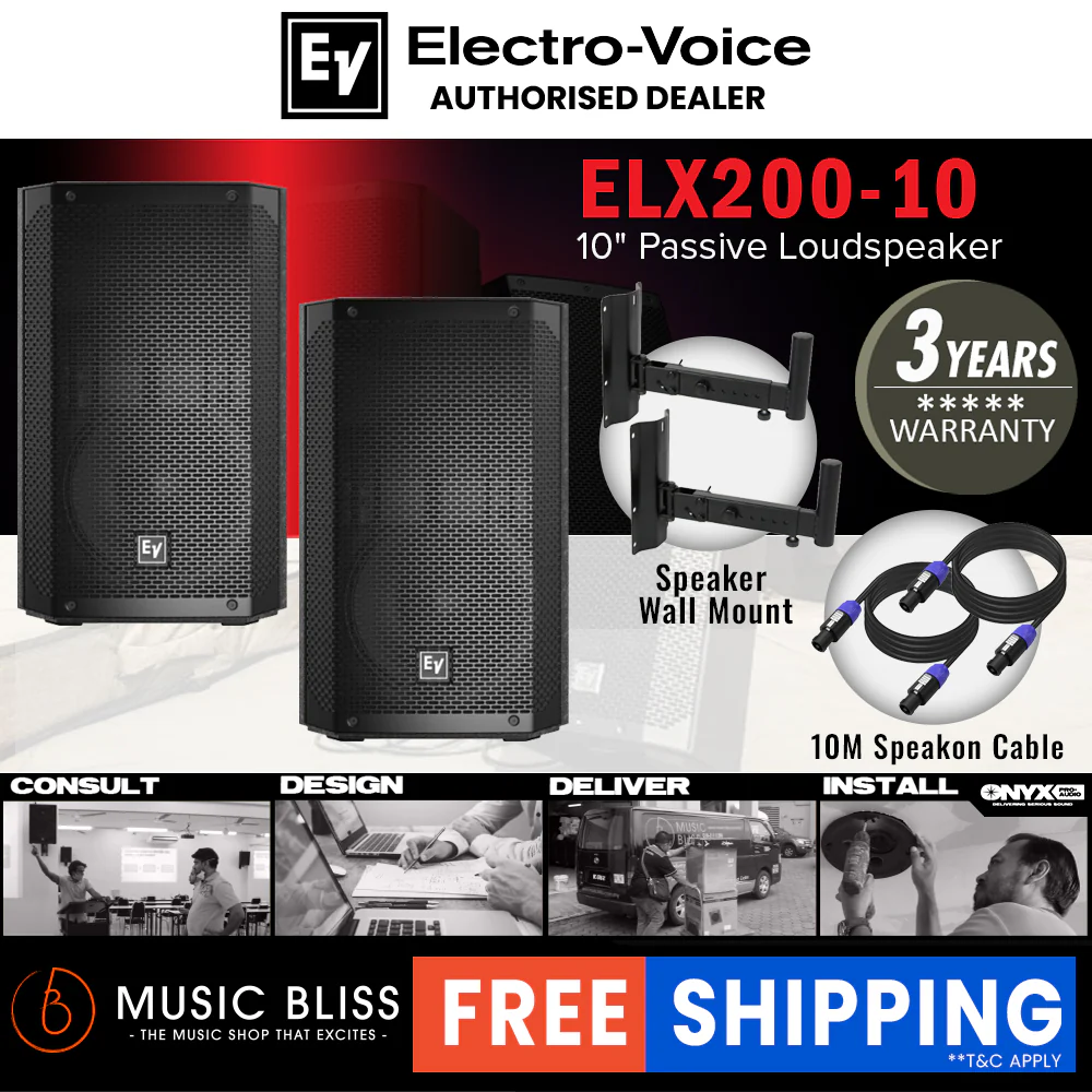 EV Electro-Voice ELX200-10 1200W 10" Passive Speaker - Image 4