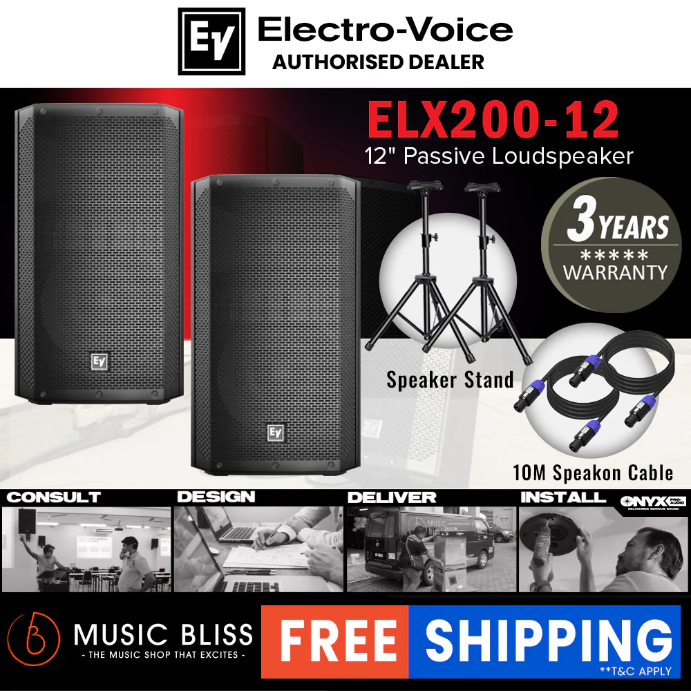 EV Electro-Voice ELX200-12 1200W 12" Passive Speaker - Image 3