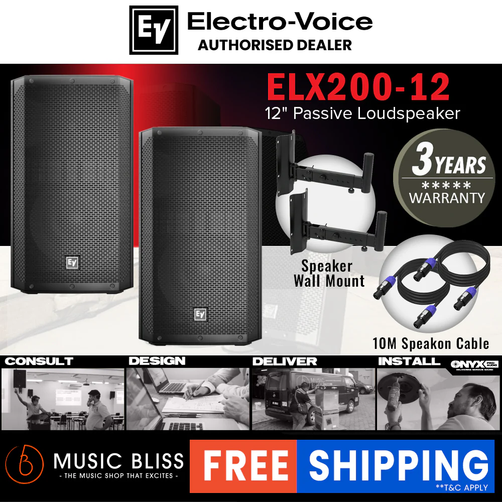 EV Electro-Voice ELX200-12 1200W 12" Passive Speaker - Image 4