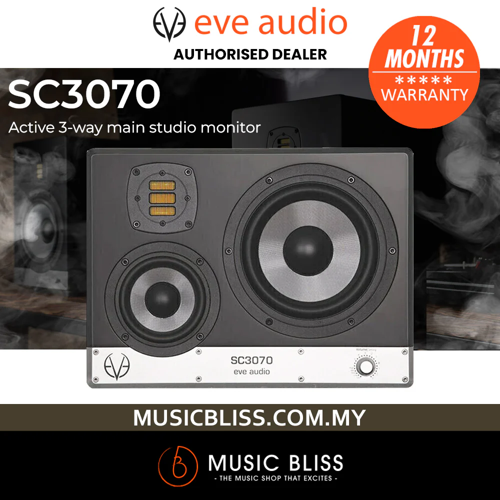 EVE Audio SC3070 3-way 7" Nearfield/Midfield Active Studio Monitor - Pair