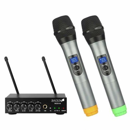 FIFINE K036 UHF Dual Channel Wireless Handheld Microphone, Vocal Microphone, Easy-to-use Karaoke Wireless Microphone System - Image 2