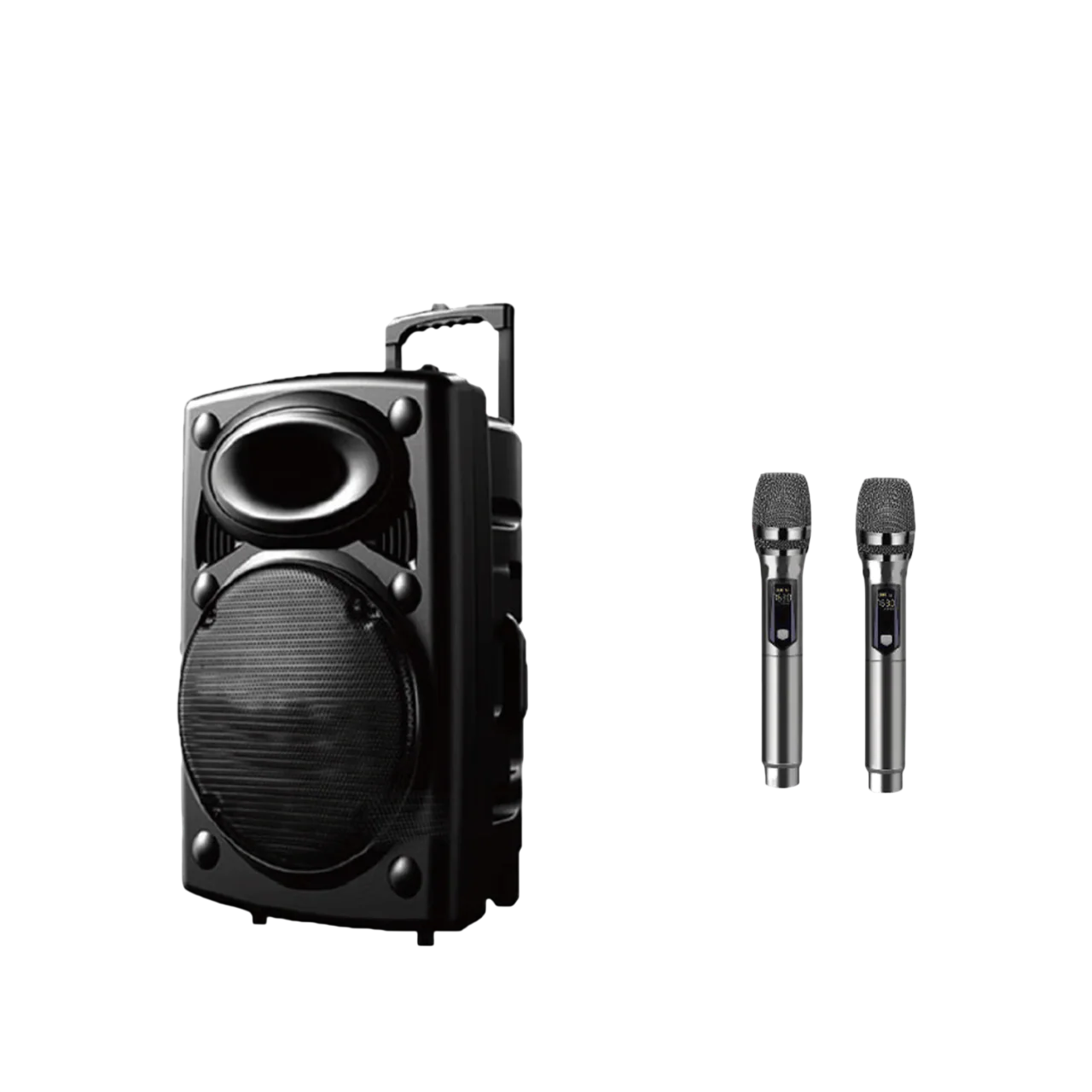 Flepcher PPA-1210 Portable Speaker 12", 1000W with 2 Wireless Microphones - Image 2