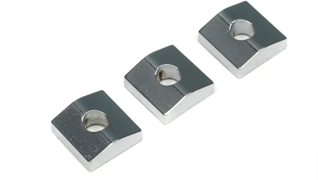 Floyd Rose FRNCBCP Original Series Nut Clamping Blocks - Chrome (Set of 3) - Image 2