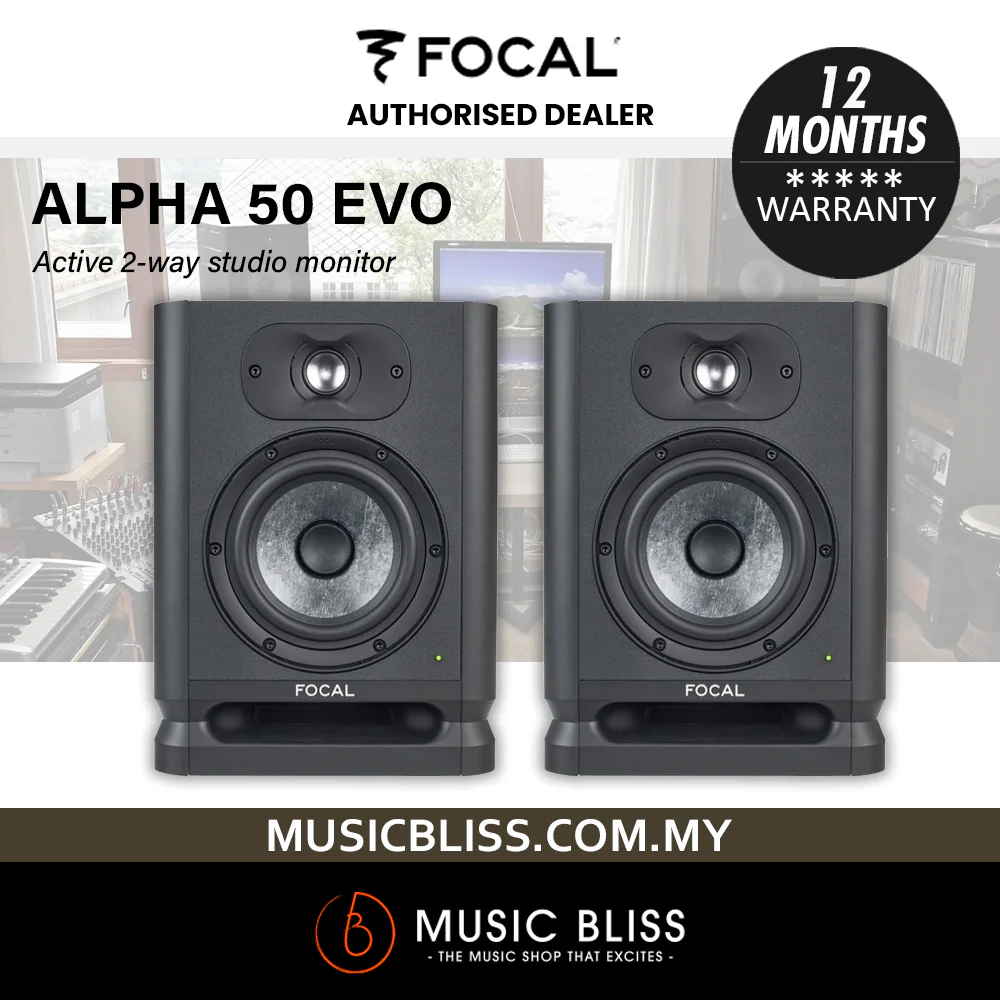 Focal Alpha 50 Evo 5 inch Powered Studio Monitor - Pair