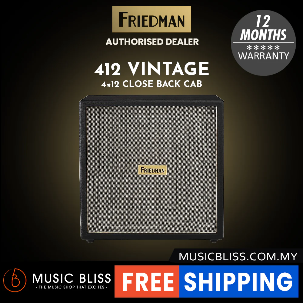 Friedman 412 Vintage 100-watt 4x12" Extension Cabinet with Vintage Cloth