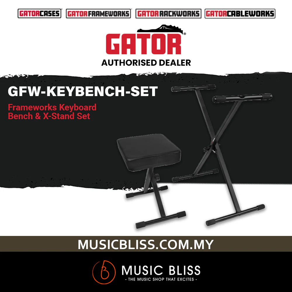 Gator Frameworks GFW-KEYBENCH-SET Frameworks Keyboard Bench and Stand Set