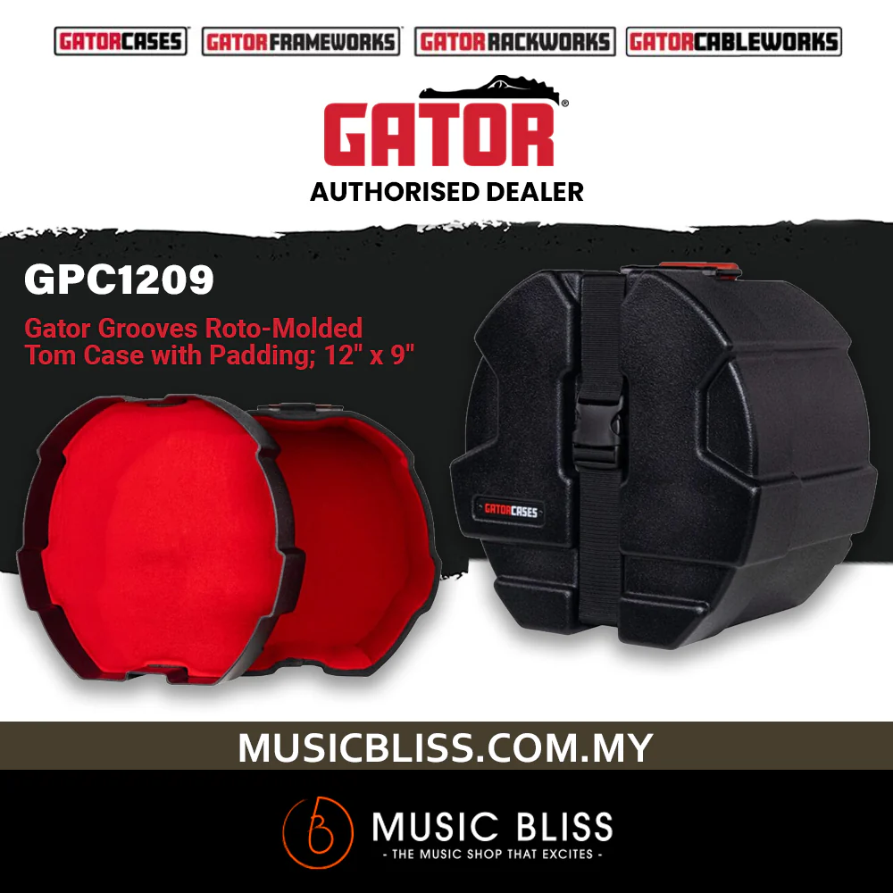 Gator GPC1209 Grooves Mounted Tom Case - 9" x 12"