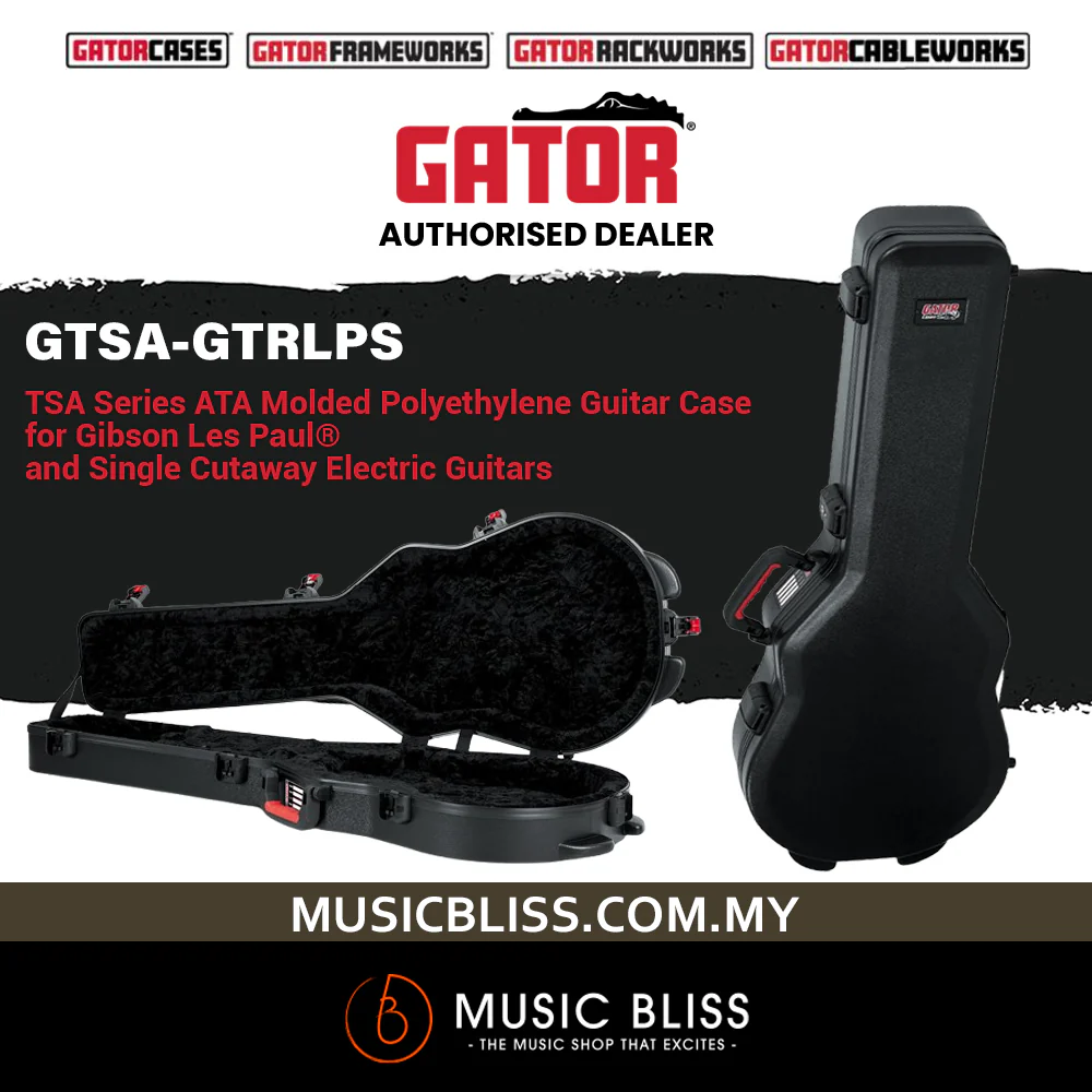Gator GTSA-GTRLPS ATA Molded Guitar Case - w/TSA latches for Gibson & Epiphone Les Paul Guitar Case