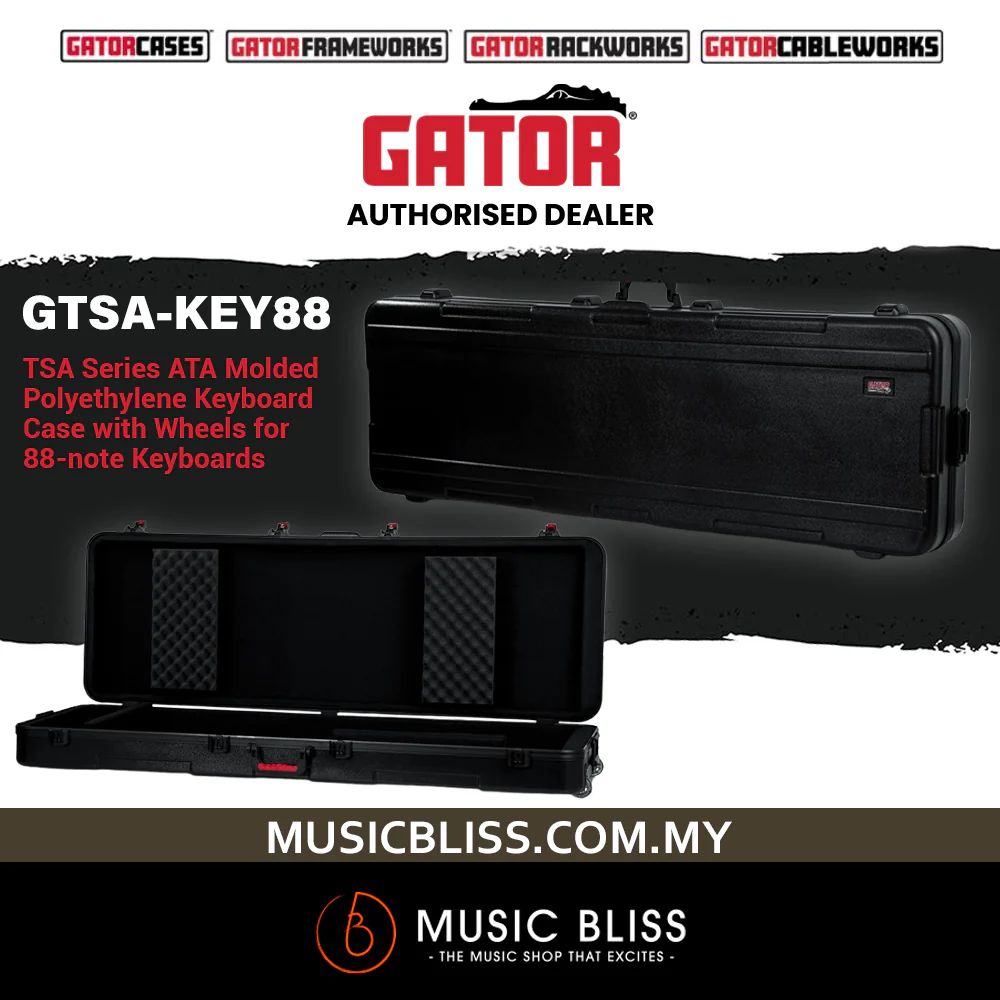 Gator GTSA-KEY88 TSA Series Keyboard Case for Yamaha & Casio with TSA Locking Latches