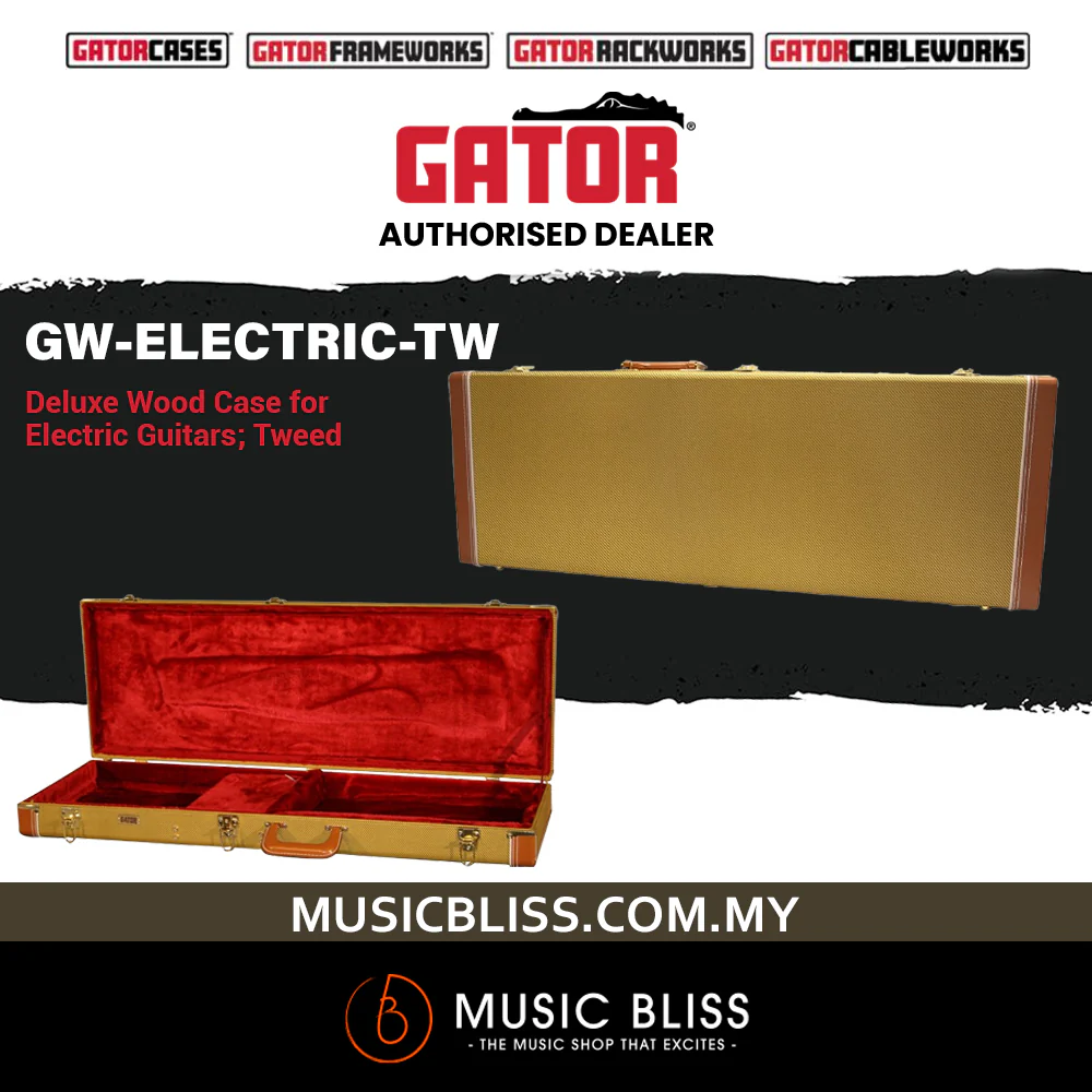 Gator GW-ELECTRIC-TW Deluxe Wood Guitar Case - Tweed