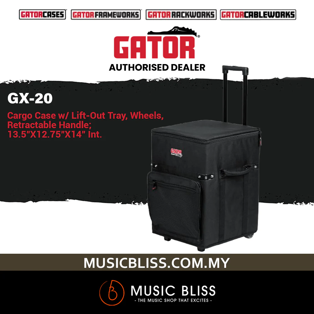 Gator GX-20 Cargo Case with Tow Handle and Wheels