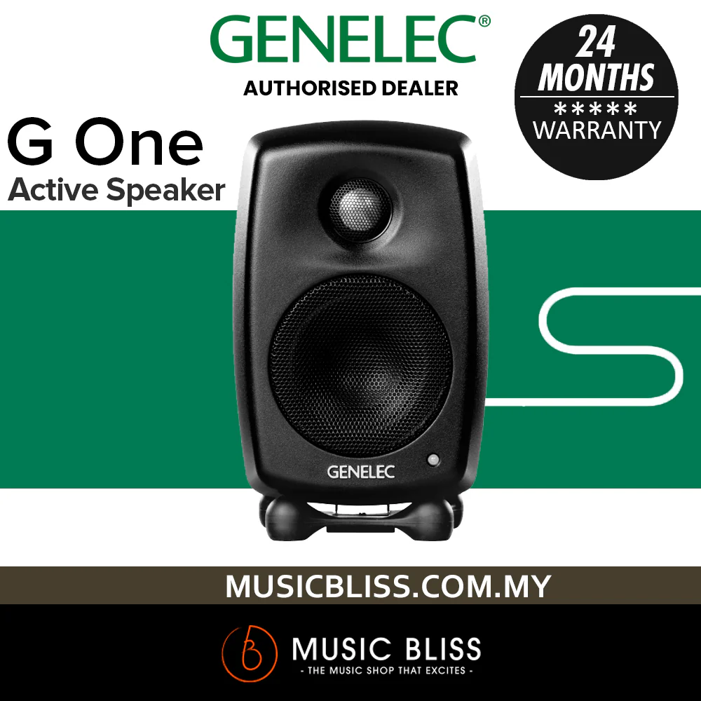 Genelec G One 2-Way Powered Bookshelf Speaker - Black