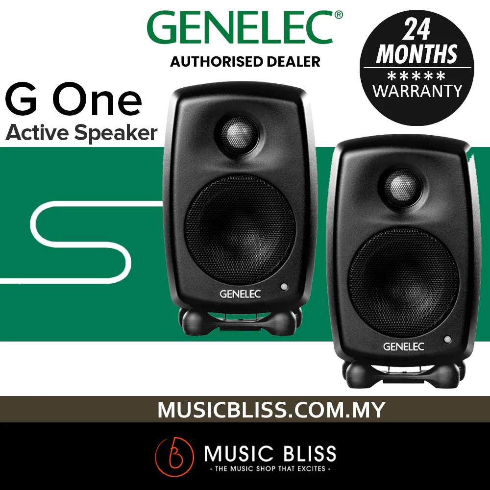 Genelec G One 2-Way Powered Bookshelf Speaker - Black - Image 2