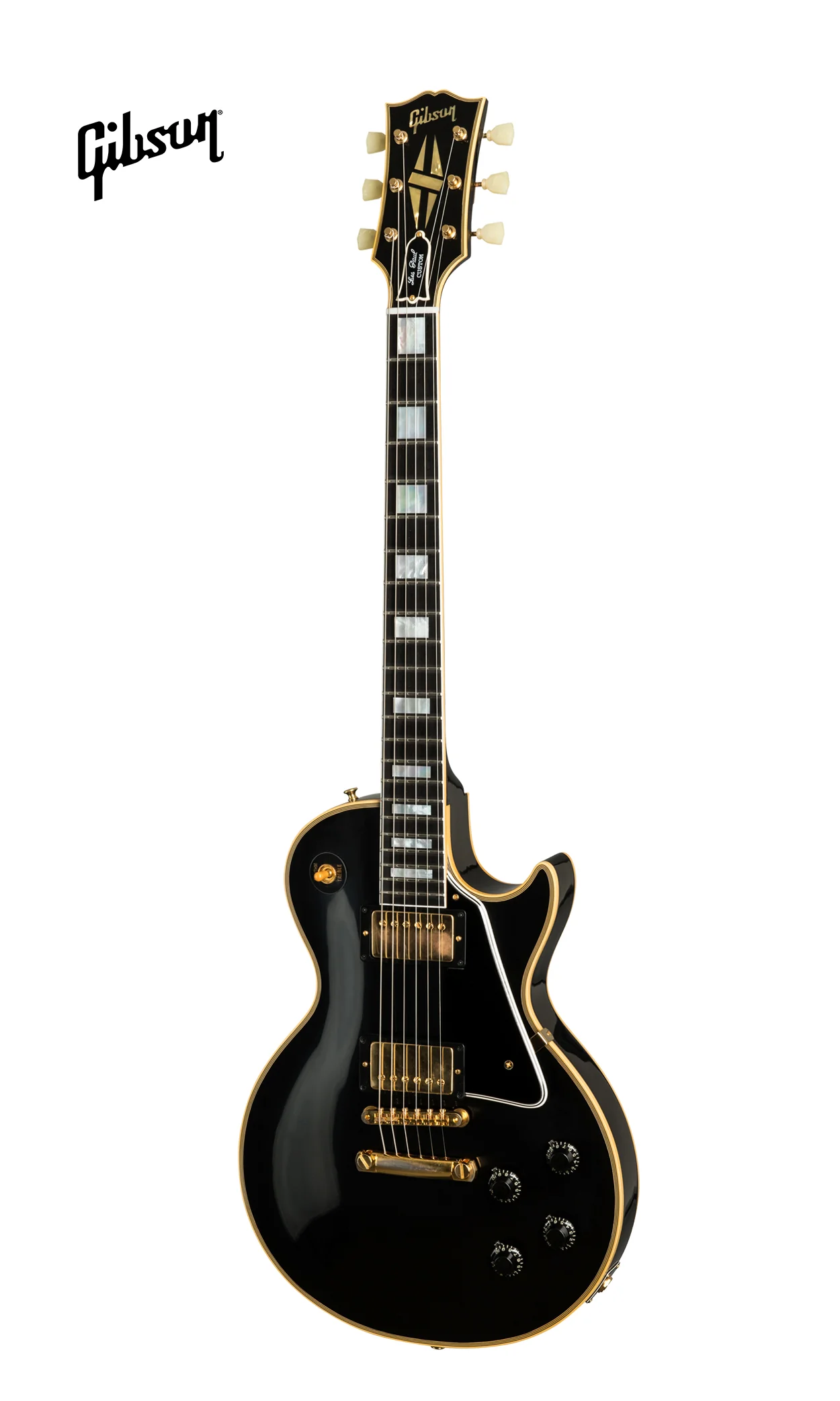 GIBSON 1957 LES PAUL CUSTOM REISSUE 2-PICKUP VOS ELECTRIC GUITAR - EBONY - Image 2