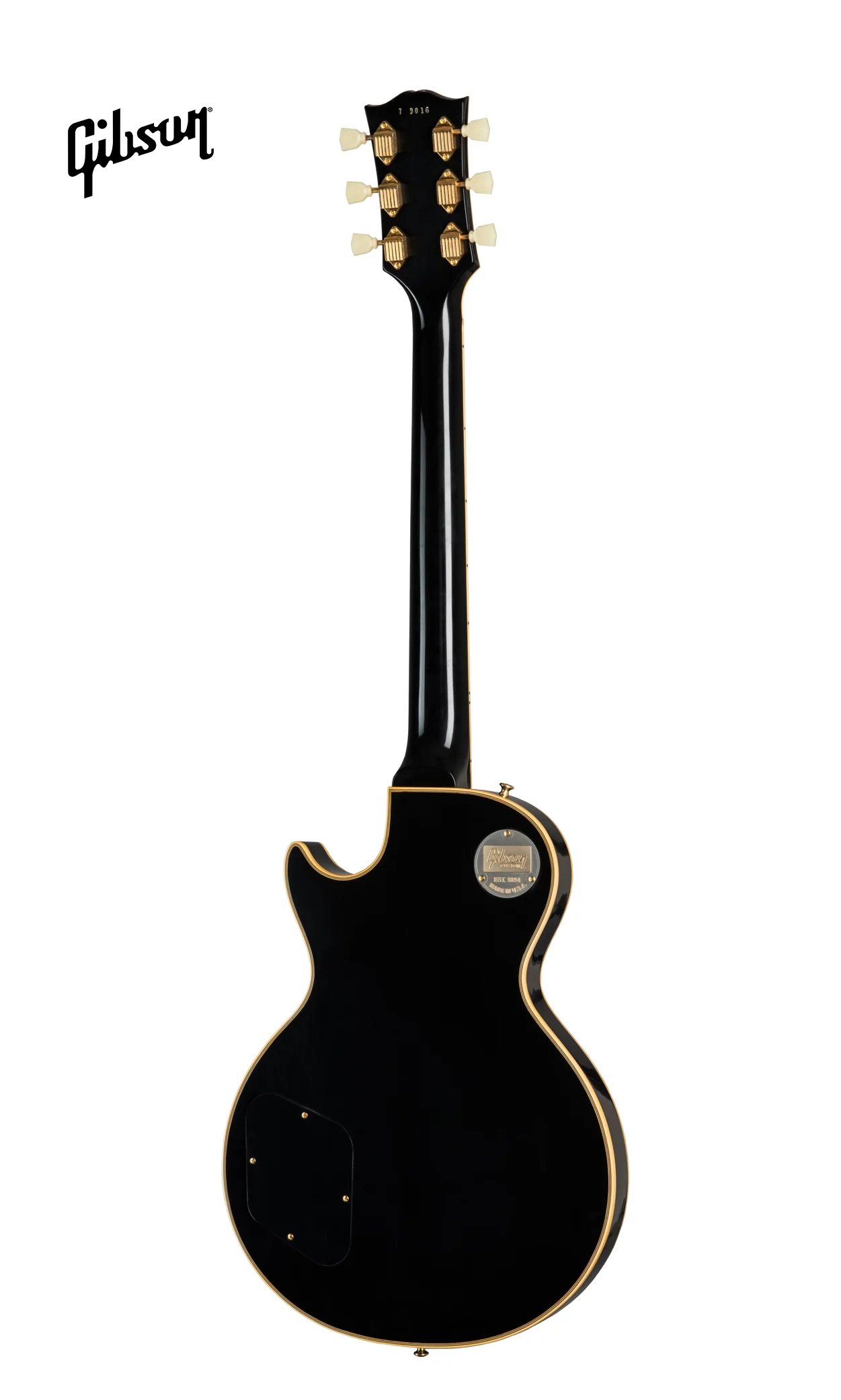 GIBSON 1957 LES PAUL CUSTOM REISSUE 3-PICKUP VOS ELECTRIC GUITAR - EBONY - Image 4