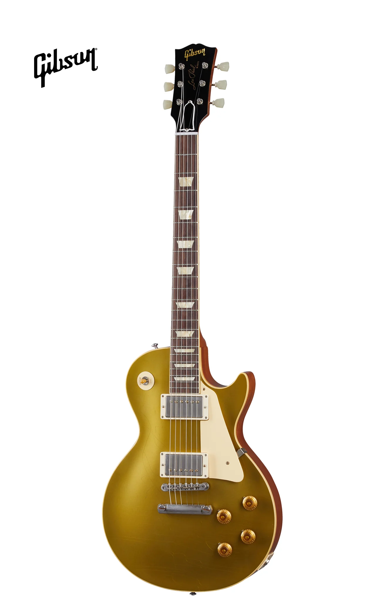 GIBSON 1957 LES PAUL GOLDTOP REISSUE ULTRA LIGHT AGED ELECTRIC GUITAR - DOUBLE GOLD - Image 2