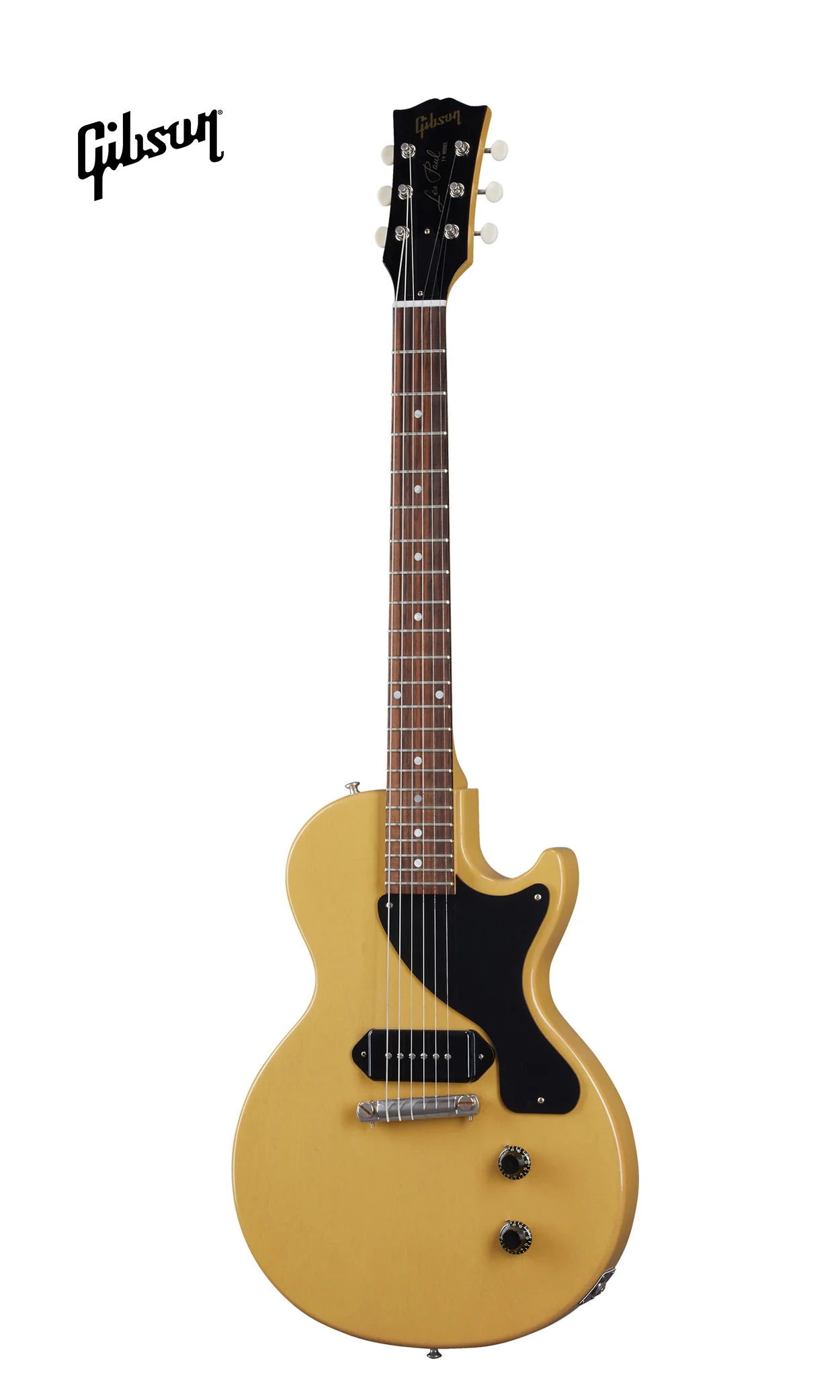 GIBSON 1957 LES PAUL JUNIOR SINGLE CUT REISSUE ULTRA LIGHT AGED ELECTRIC GUITAR - TV YELLOW - Image 2